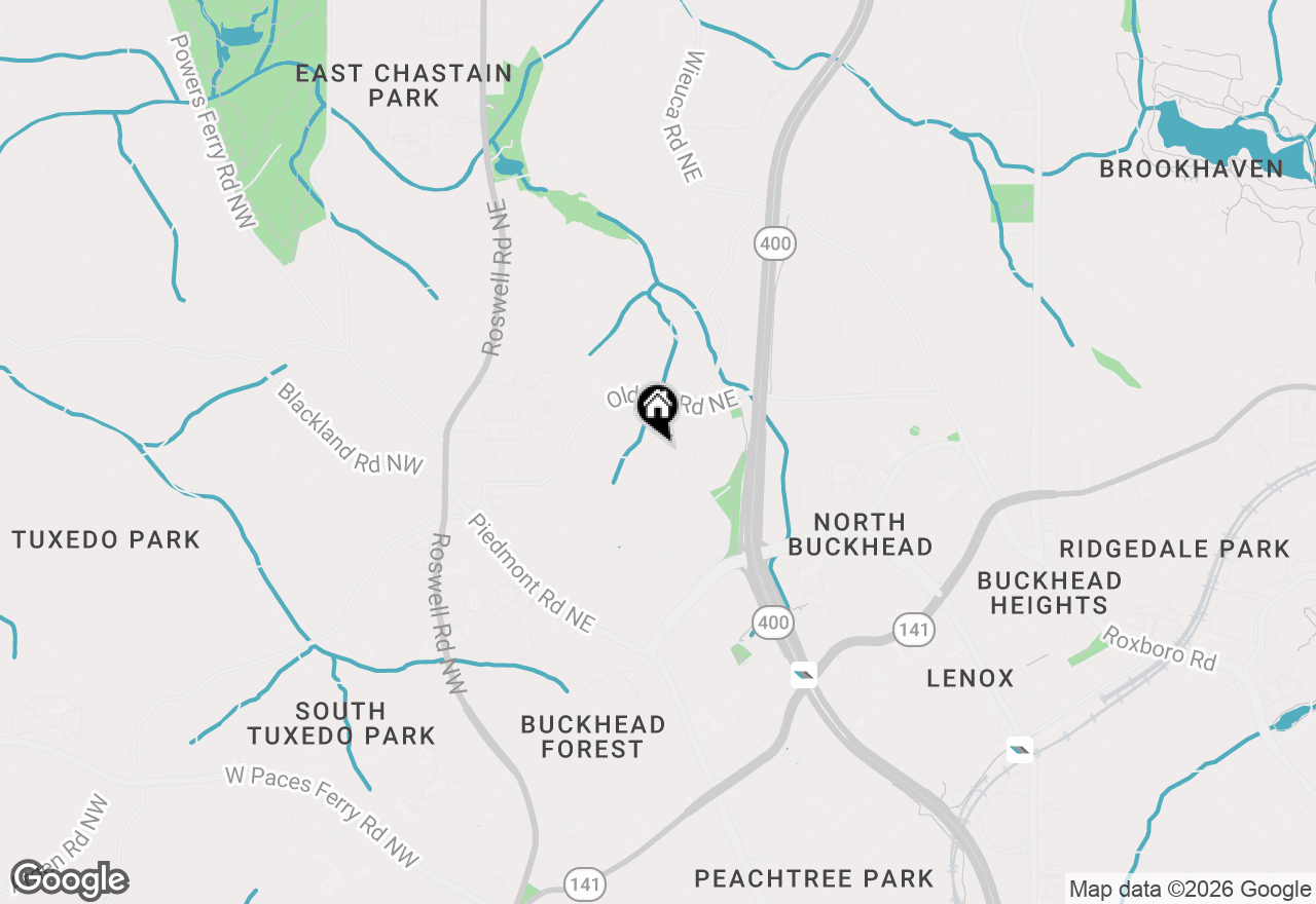 Map of 3595 Old Ivy Lane Ne, Atlanta, GA 30342