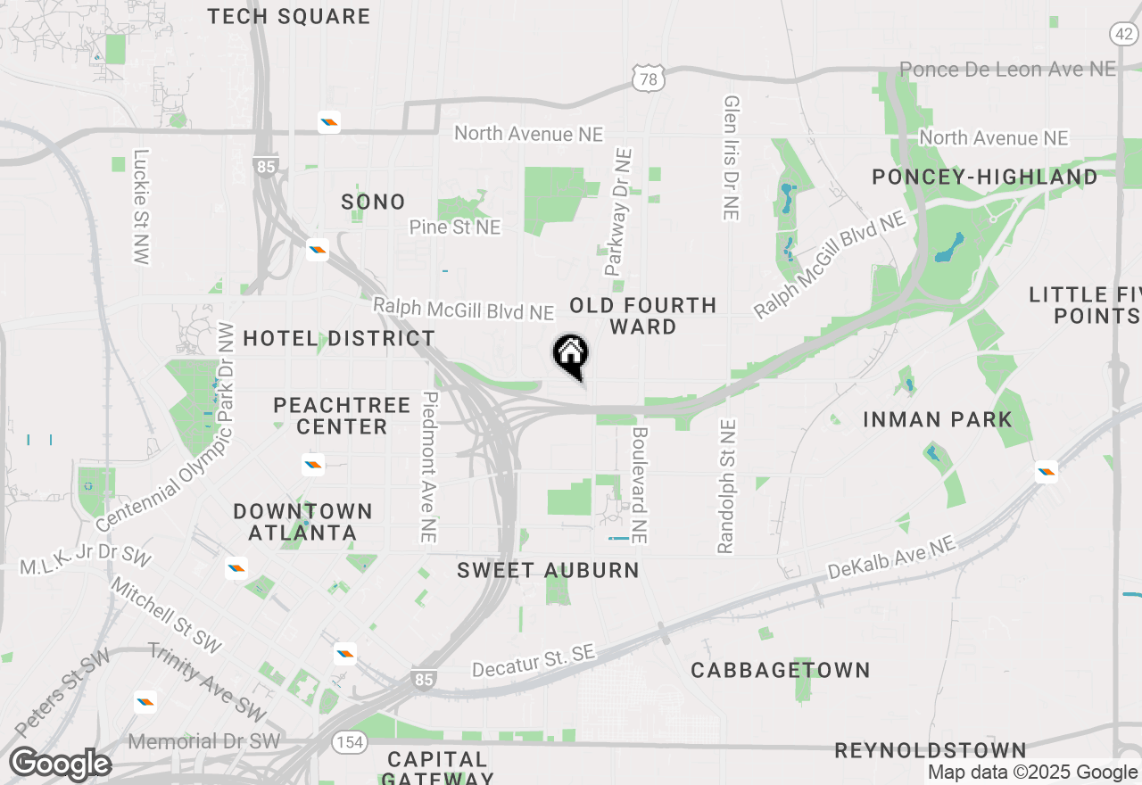 Map of 375 Highland Avenue Ne #508, Atlanta, GA 30312