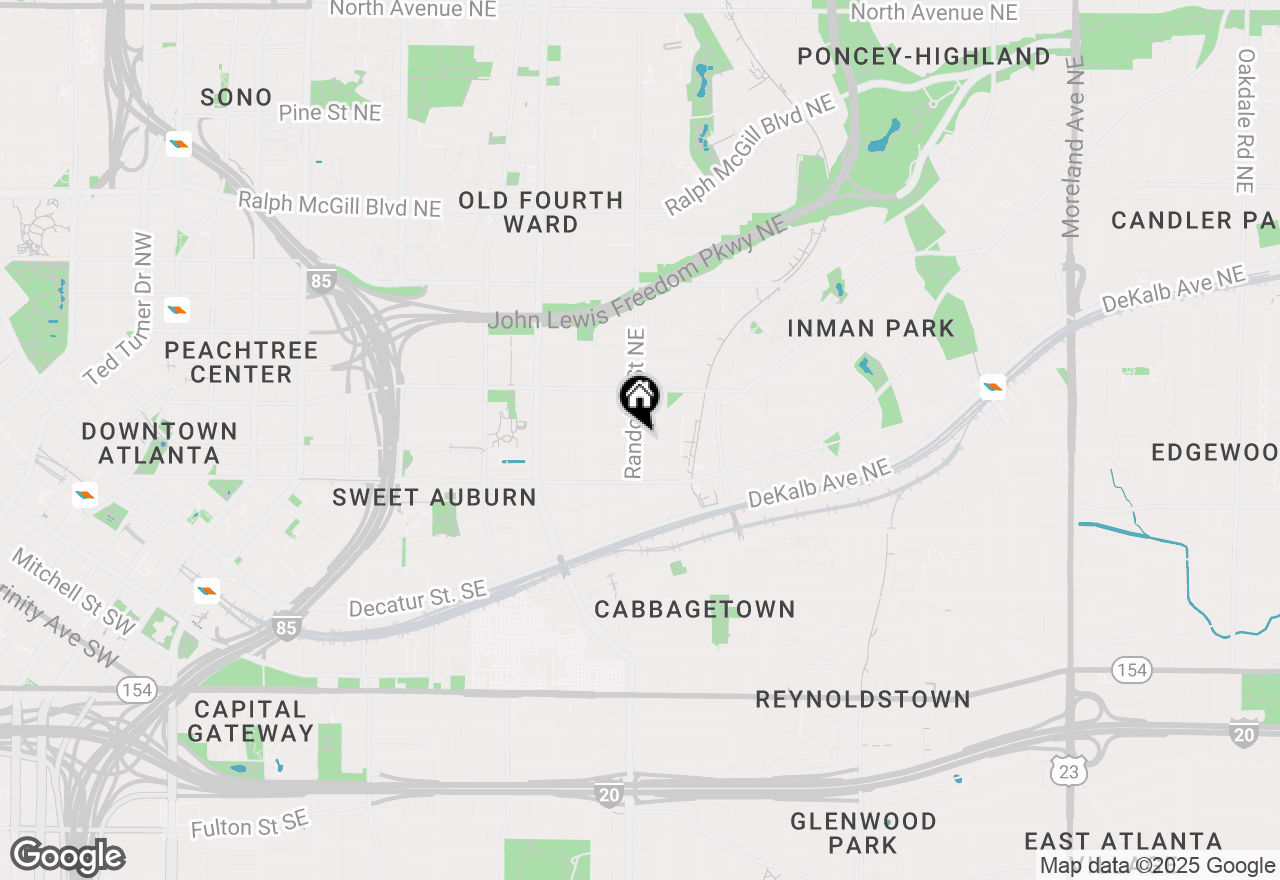 Map of 597 Auburn Avenue Ne, Atlanta, GA 30312