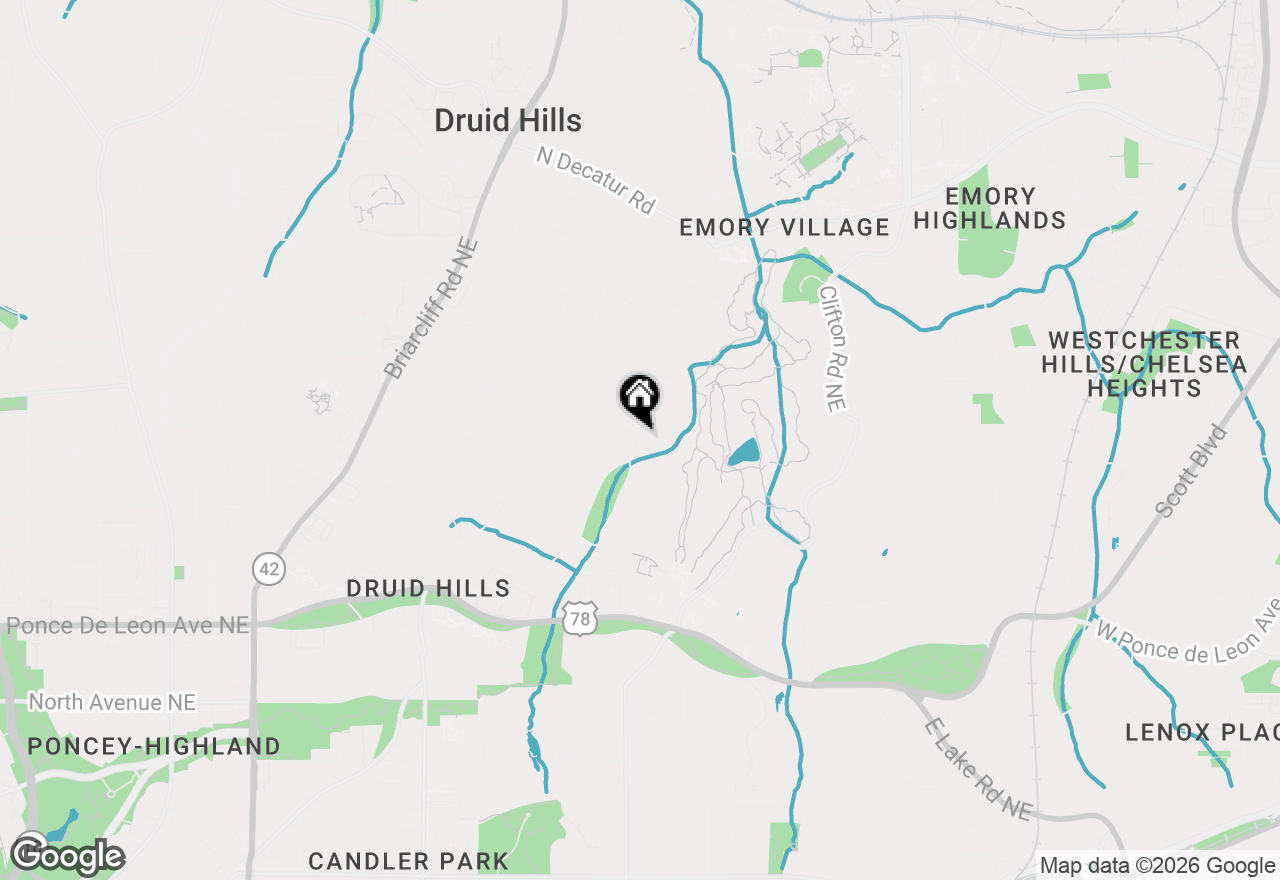 Map of 938 Lullwater Road Ne, Atlanta, GA 30307