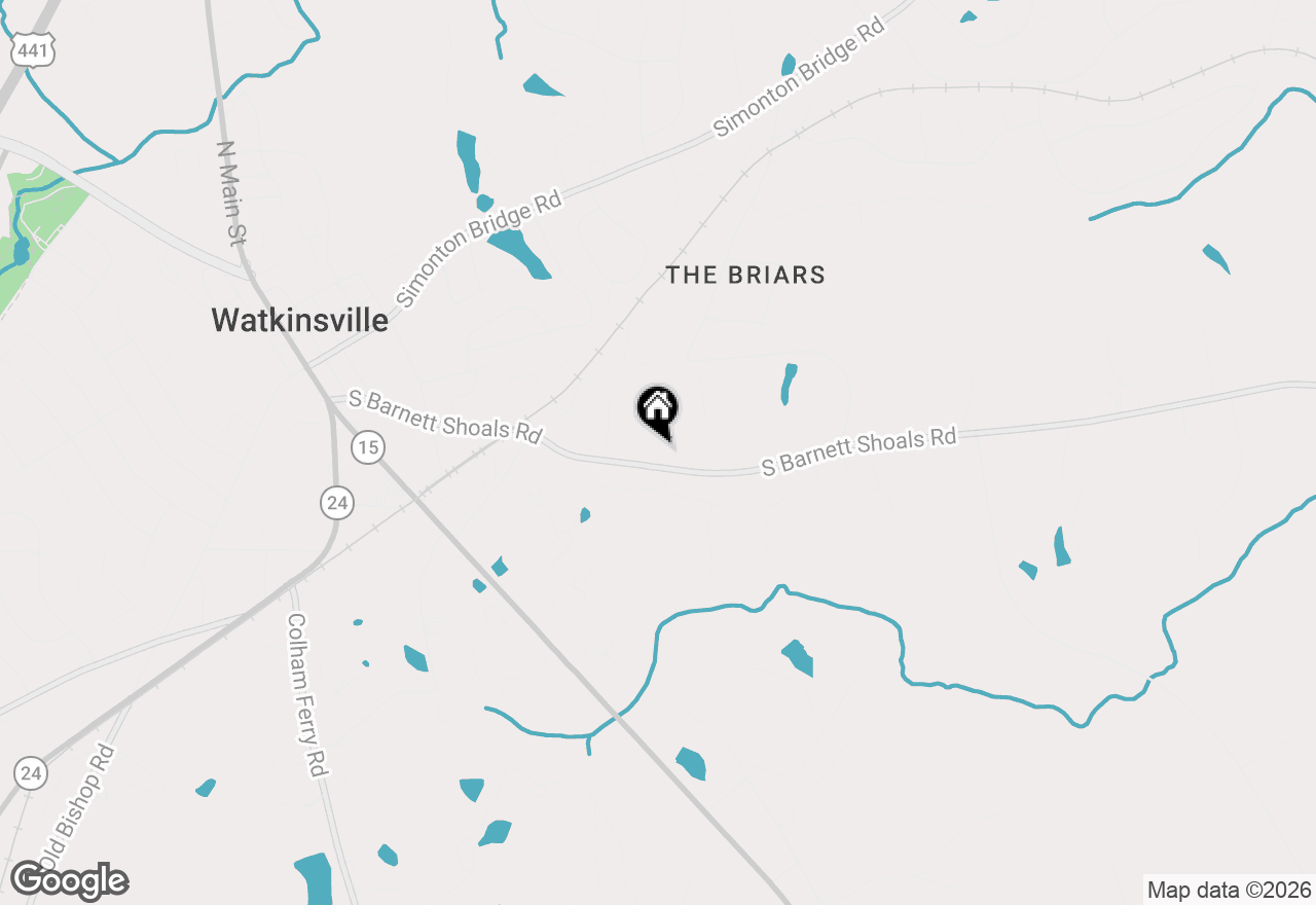 Map of 1121 Watson Lane, Watkinsville, GA 30677