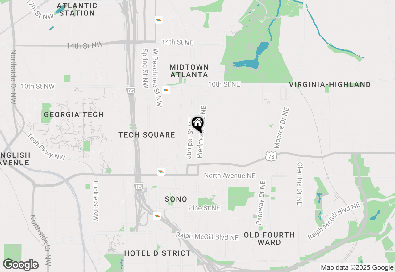 Map of 774 Piedmont Avenue Ne #1B, Atlanta, GA 30308