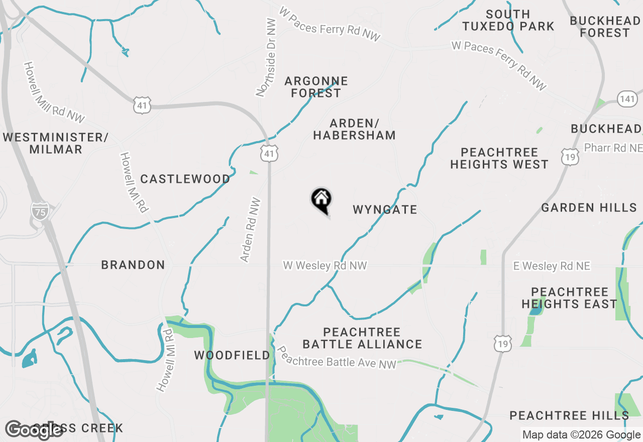 Map of 2820 Normandy Drive Nw, Atlanta, GA 30305