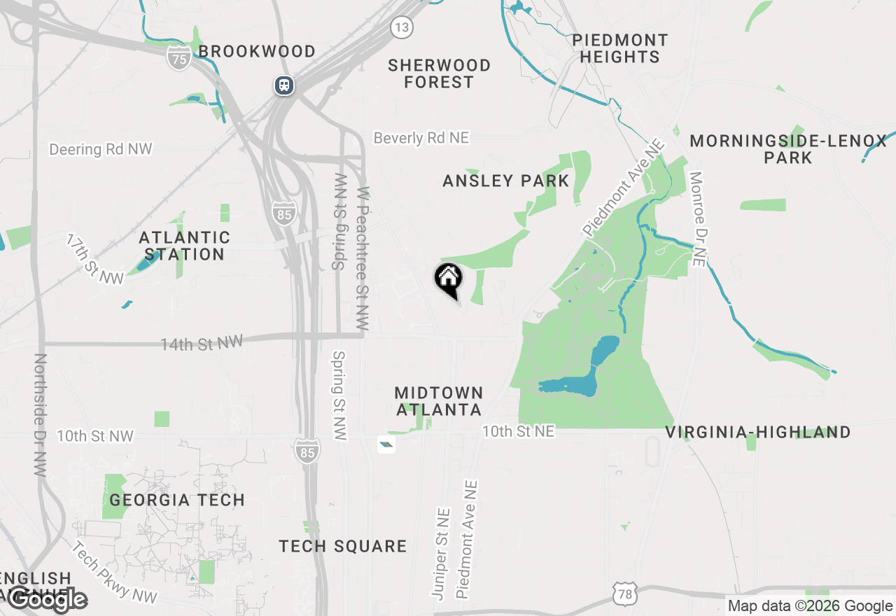 Map of 147 15th Street Ne #7A, Atlanta, GA 30309
