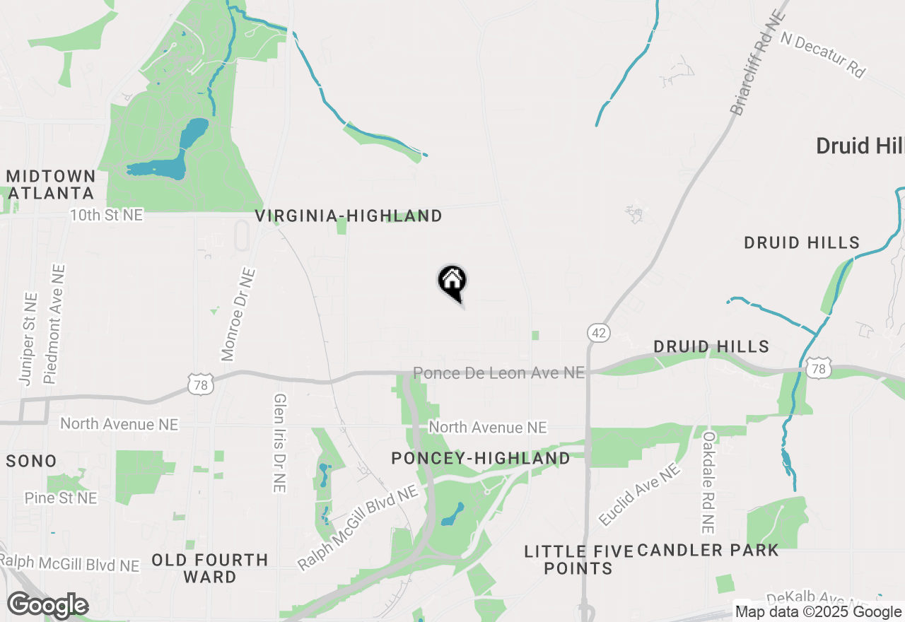 Map of 920 Greenwood Ave Ne Apt A, Atlanta, GA 30306