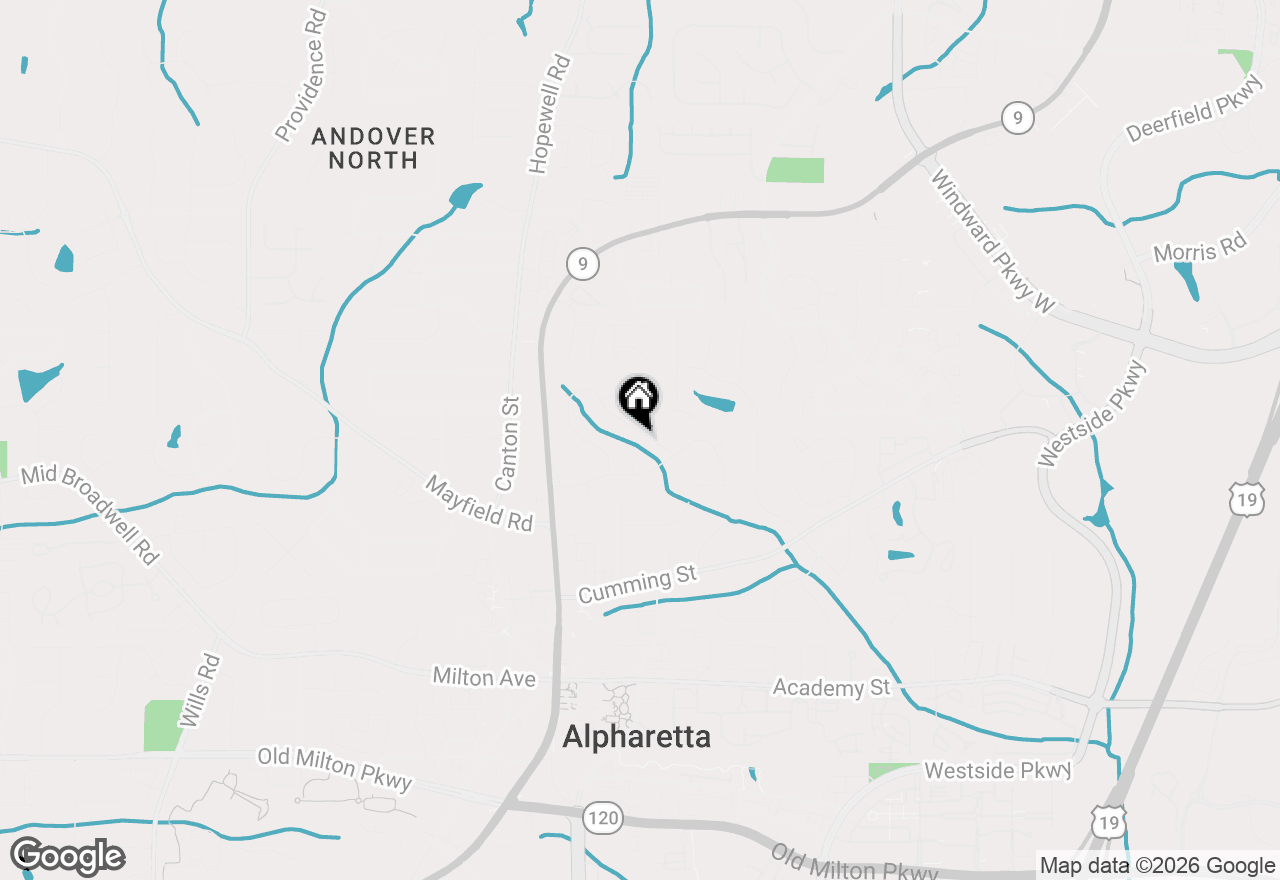 Map of 2015 N Creek Circle, Alpharetta, GA 30009