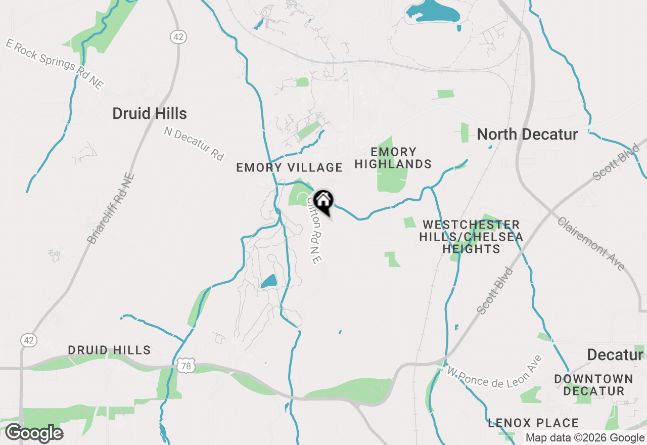 Map of 1079 Clifton Road Ne, Atlanta, GA 30307