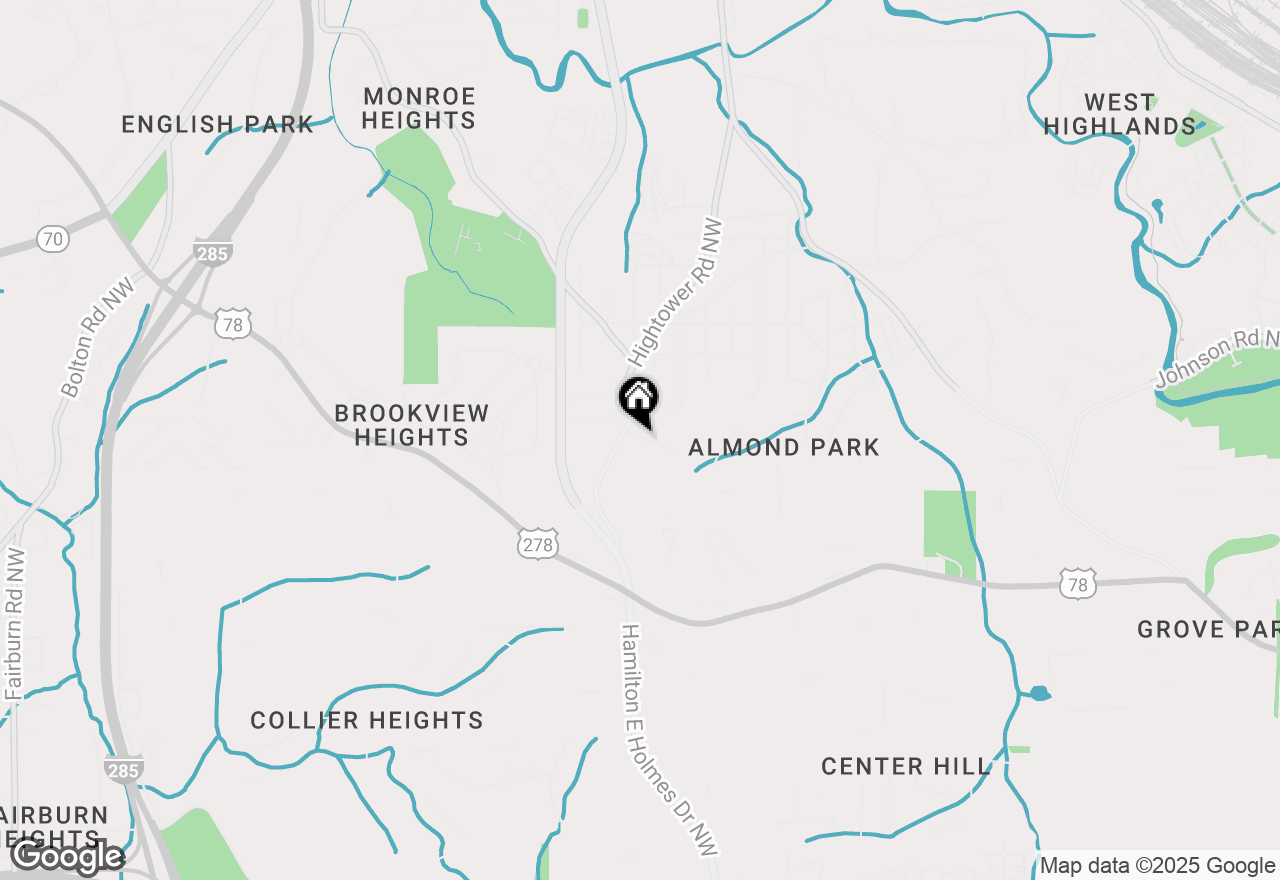 Map of 2598 Elliott Street Nw, Atlanta, GA 30318