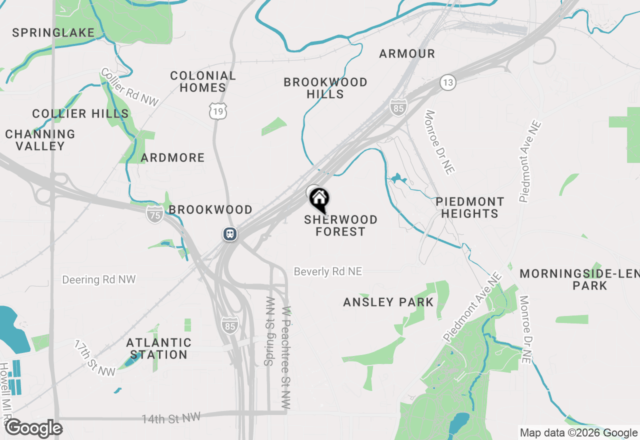 Map of 1678 Nottingham Wy Ne, Atlanta, GA 30309