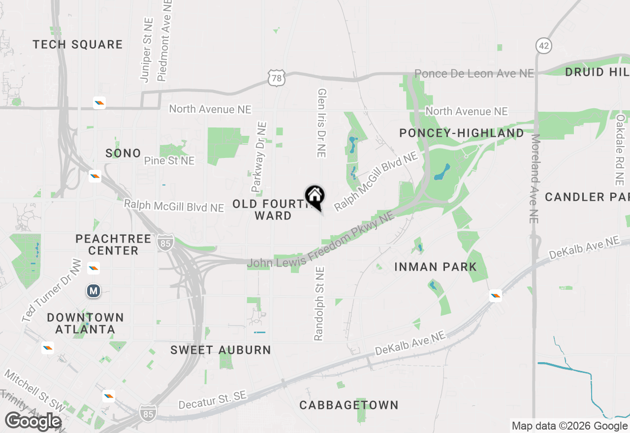 Map of 578 East Avenue Ne, Atlanta, GA 30312