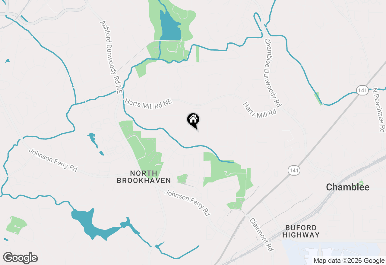 Map of 3643 Woodstream Circle Ne, Atlanta, GA 30319
