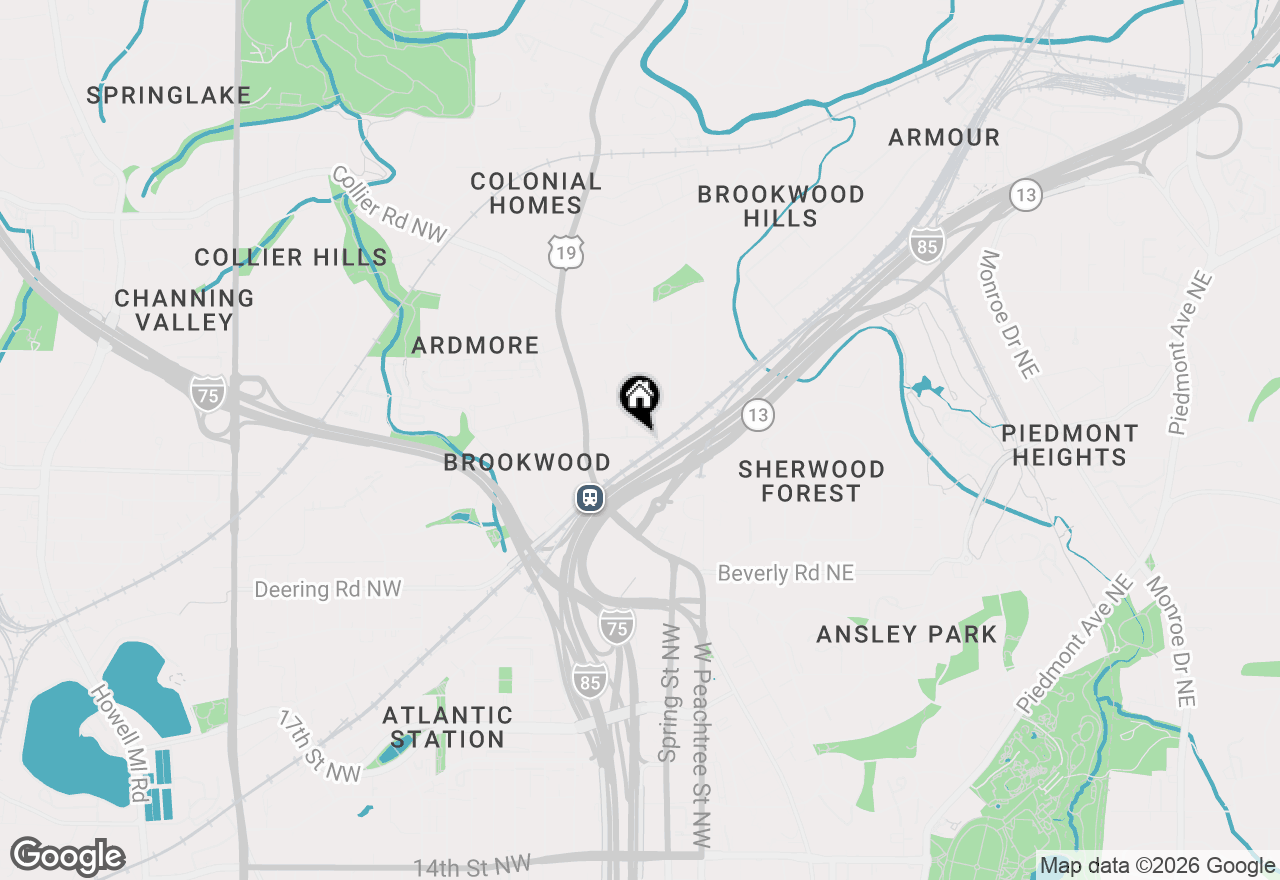Map of 1735 Peachtree Street Ne #327, Atlanta, GA 30309