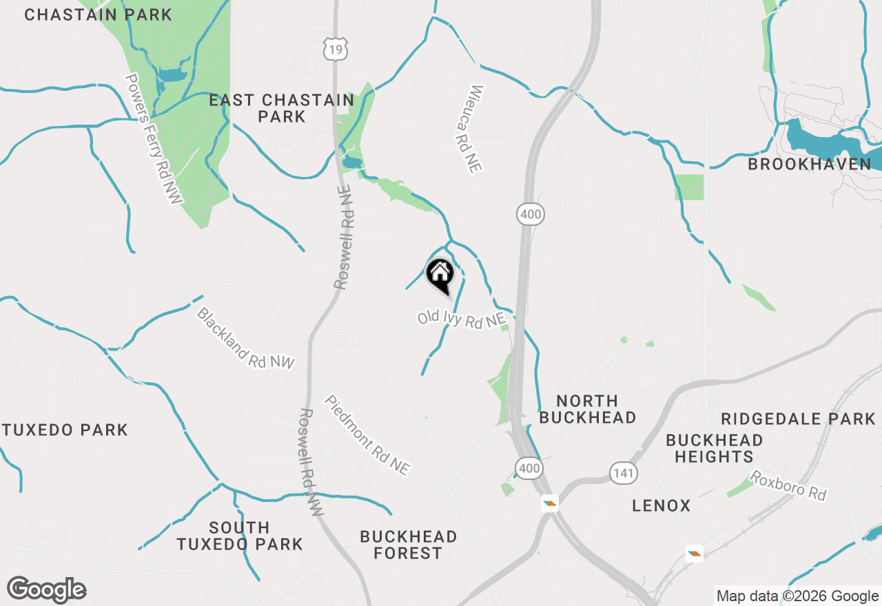 Map of 362 Old Ivy Road Ne, Atlanta, GA 30342