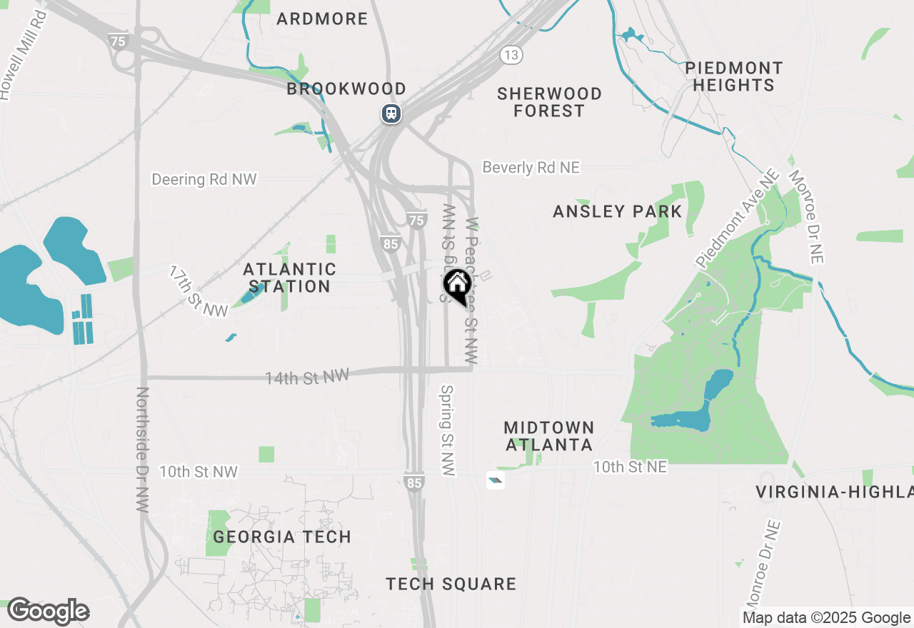 Map of 1280 W Peachtree Street Nw #1712, Atlanta, GA 30309