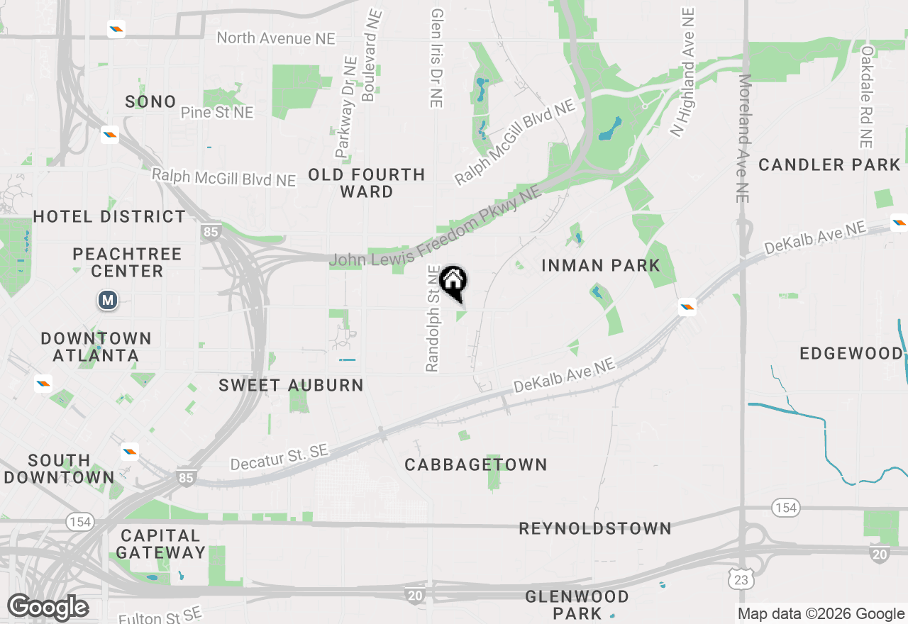 Map of 623 Ne Irwin Street Street, Atlanta, GA 30312