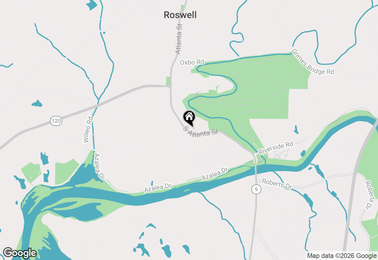 Map of 373 S Atlanta Street, Roswell, GA 30075