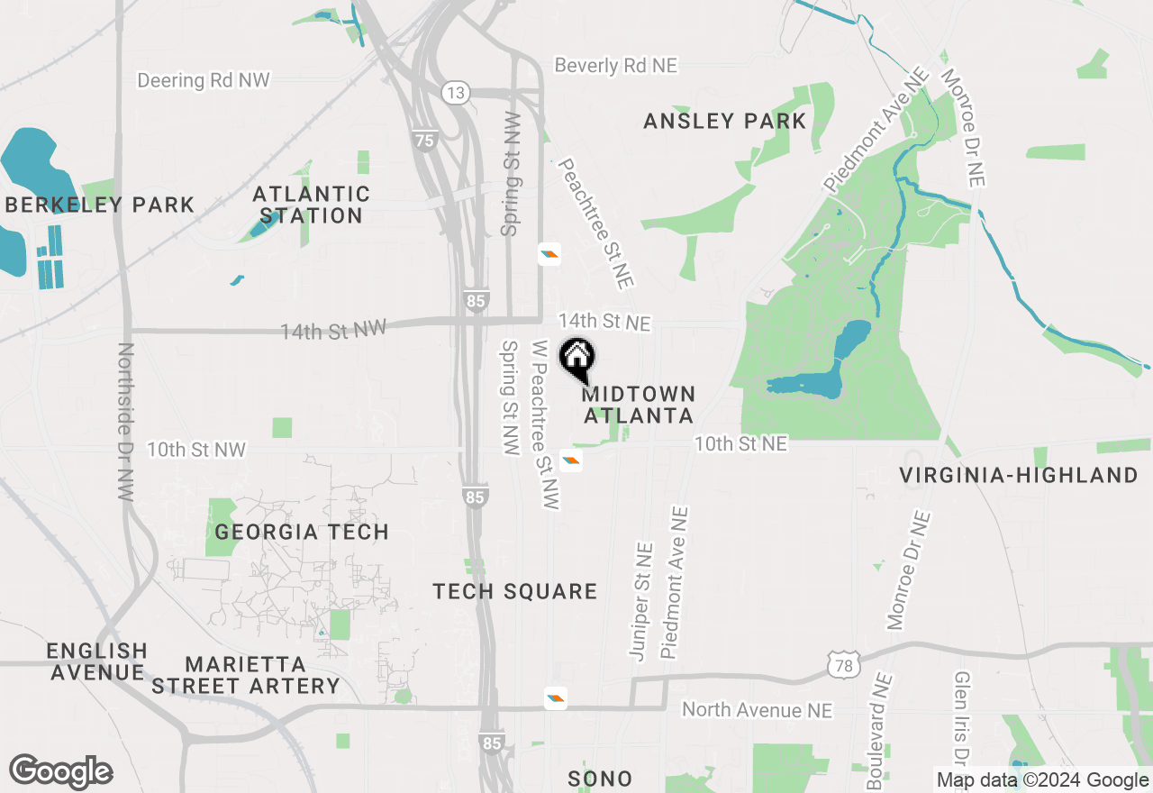 Map of 1075 Peachtree Walk Ne #A212, Atlanta, GA 30309