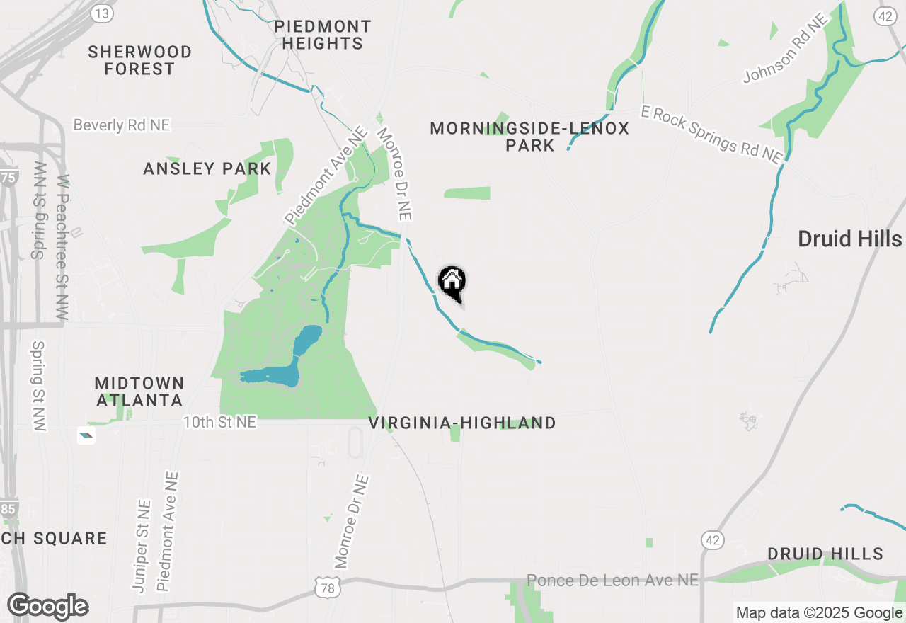 Map of 697 Amsterdam Avenue Ne, Atlanta, GA 30306