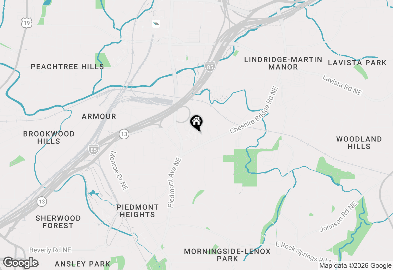 Map of 1752 Morningtide Lane Ne, Atlanta, GA 30324