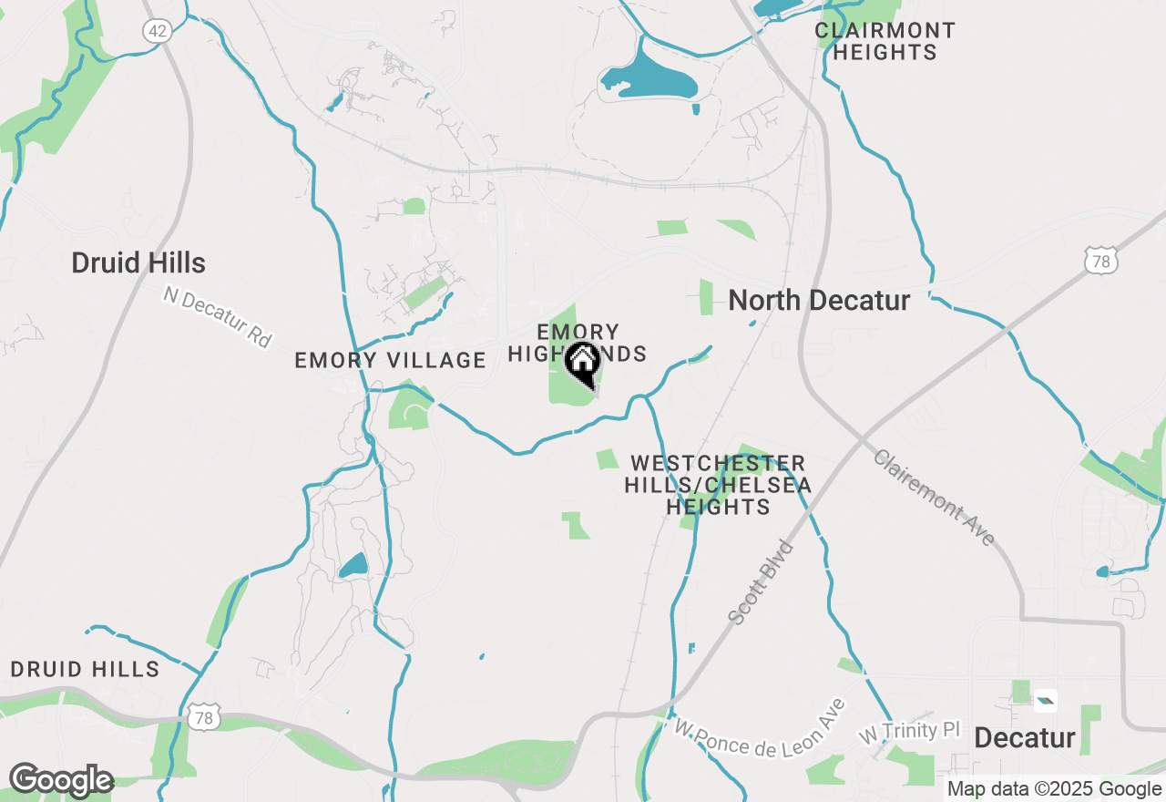 Map of 1772 Ridgewood Drive Ne, Atlanta, GA 30307