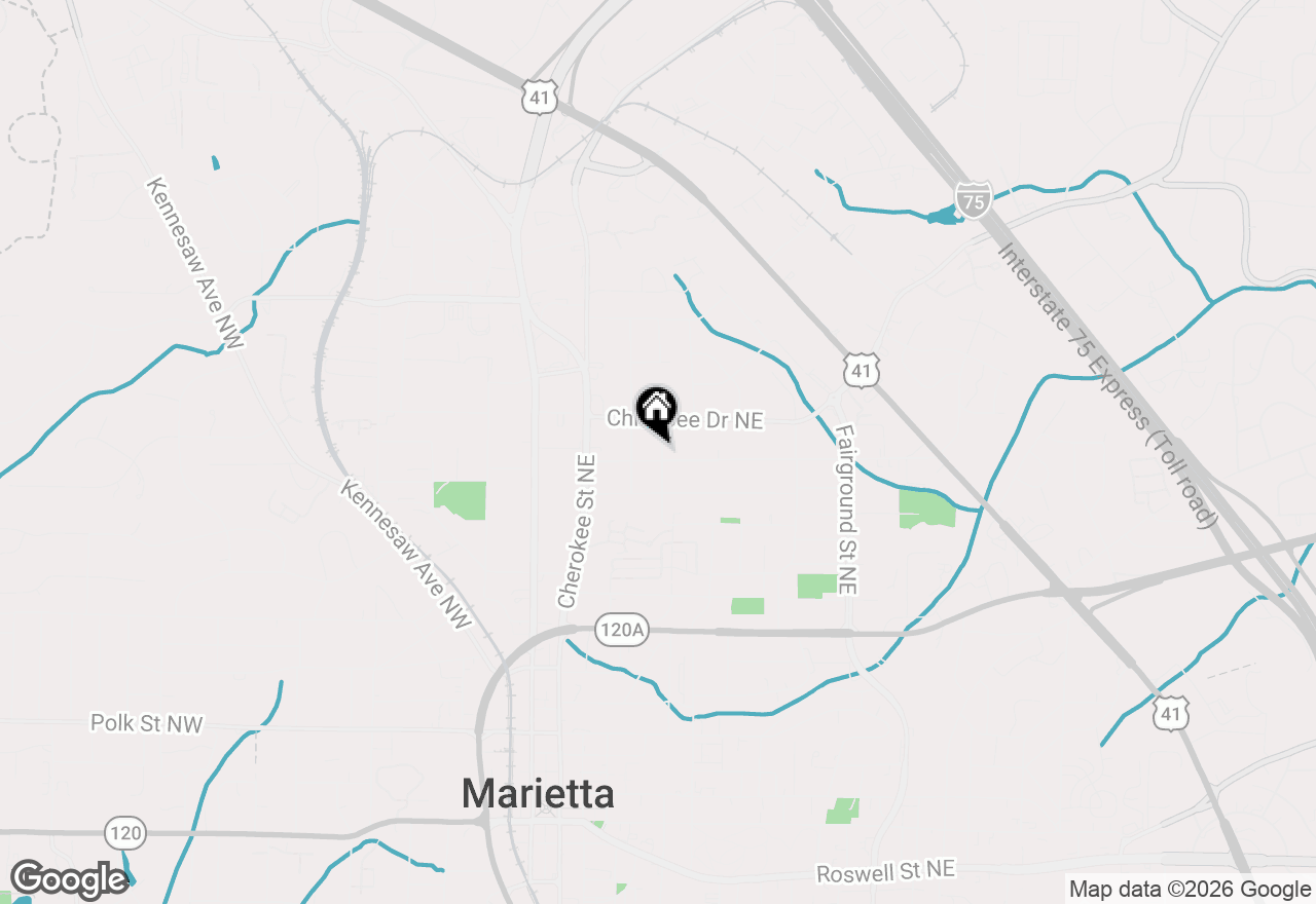 Map of 253 Seminole Drive Ne, Marietta, GA 30060
