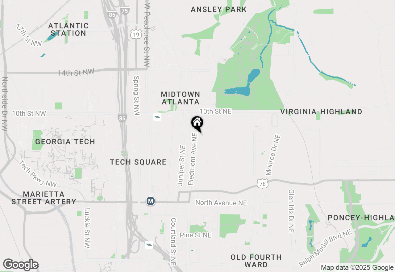 Map of 893 Piedmont Avenue Ne #5, Atlanta, GA 30309