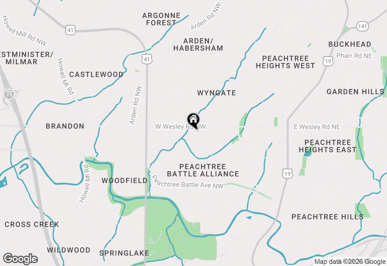 Map of 2685 Dellwood Drive, Atlanta, GA 30305