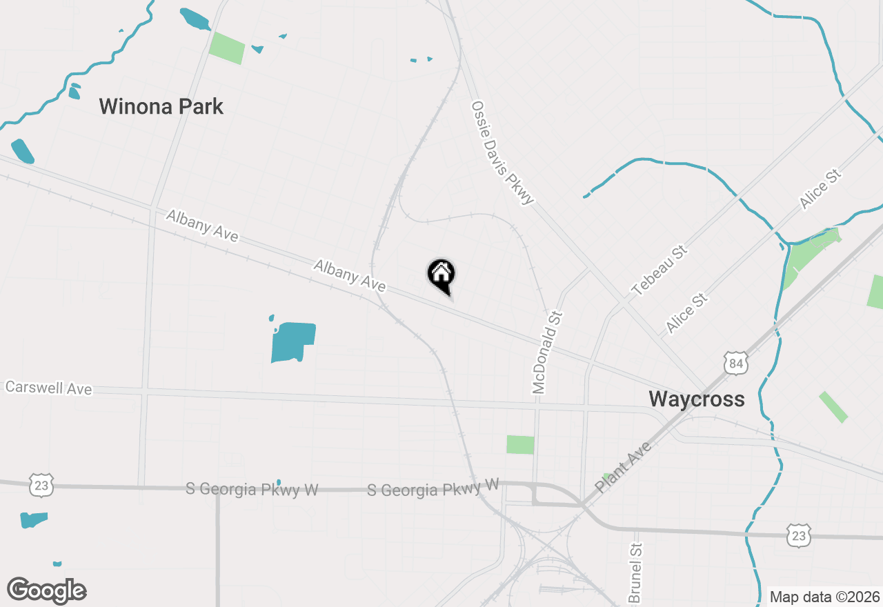 Map of 1112 Albany Avenue, Waycross, GA 31501