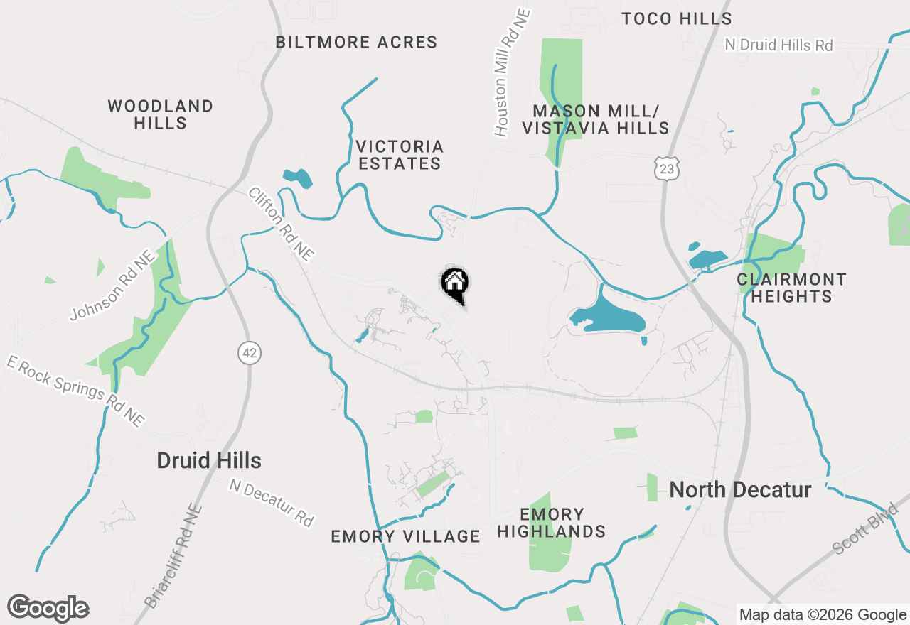 Map of 802 Clifton Heights Lane Ne, Atlanta, GA 30329