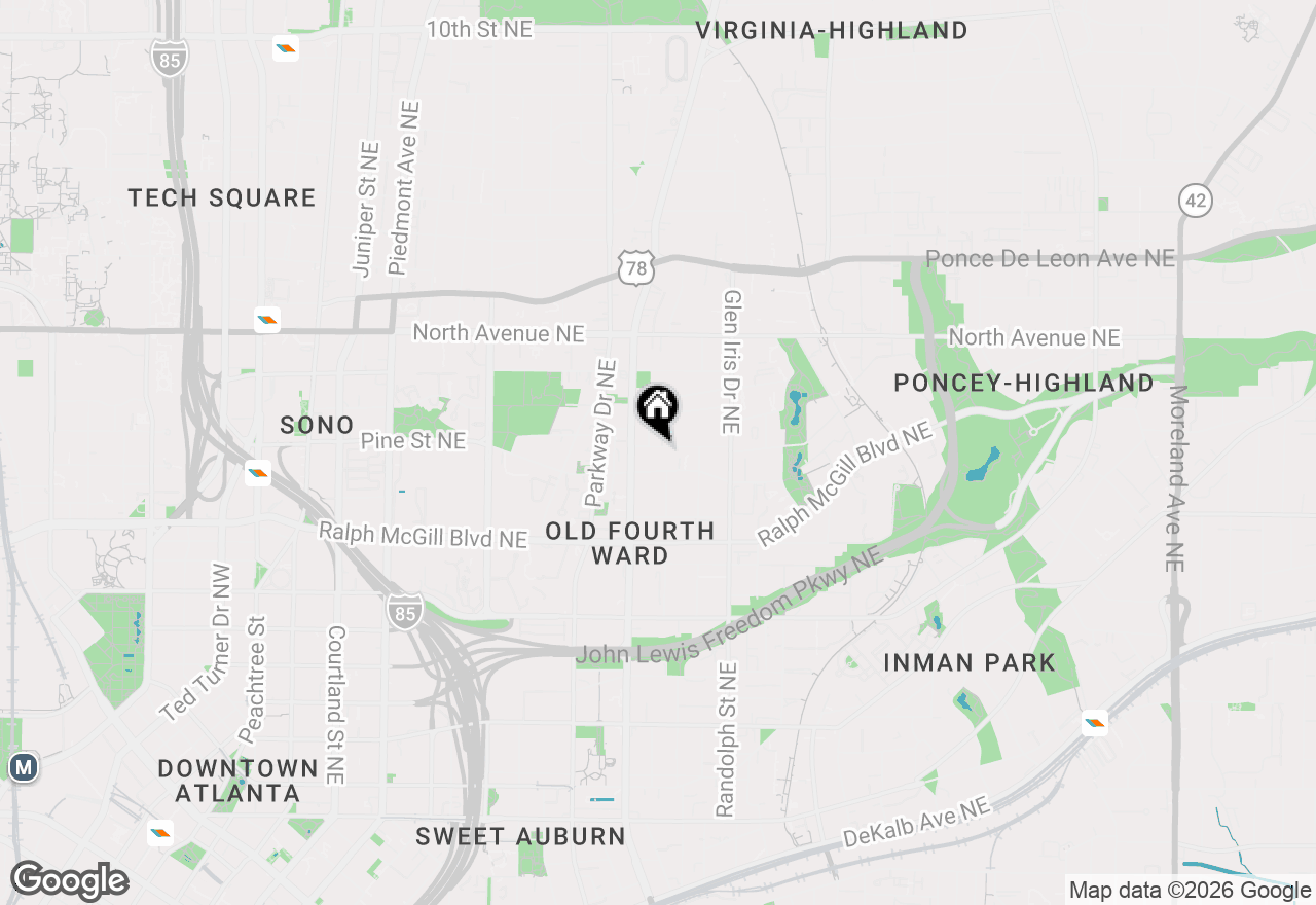 Map of 501 Rankin Street Ne, Atlanta, GA 30308