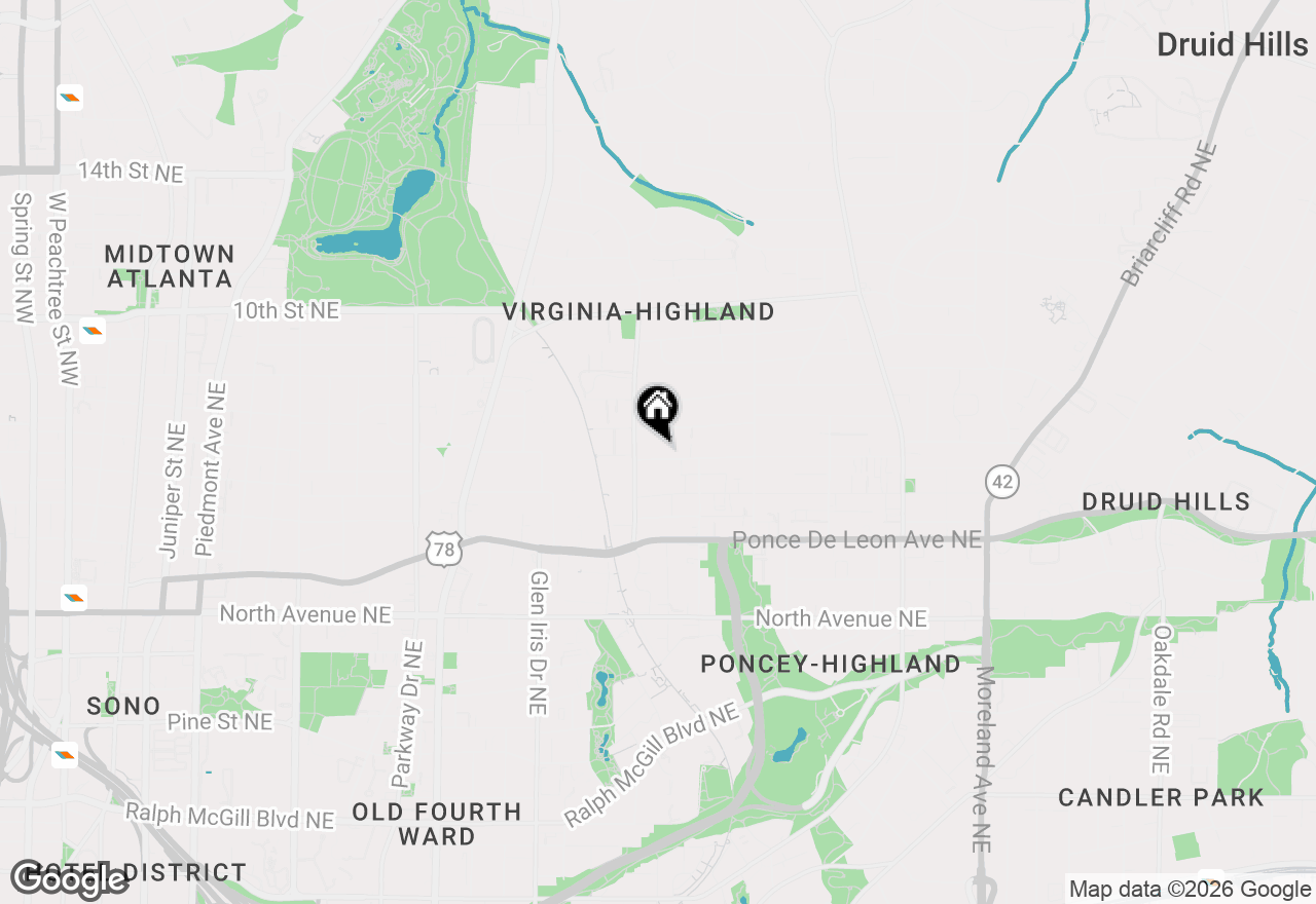 Map of 752 Greenwood Avenue, Atlanta, GA 30306
