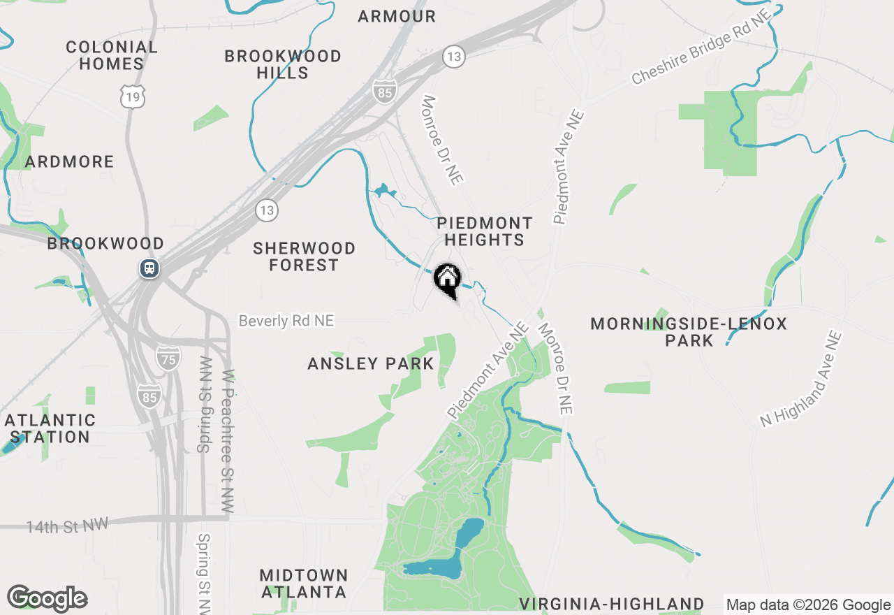 Map of 388 Beverly Road Ne, Atlanta, GA 30309