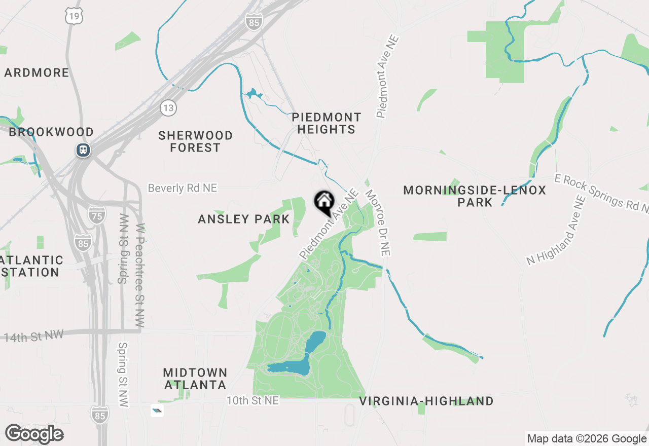 Map of 1454 Piedmont Avenue Ne, Atlanta, GA 30309