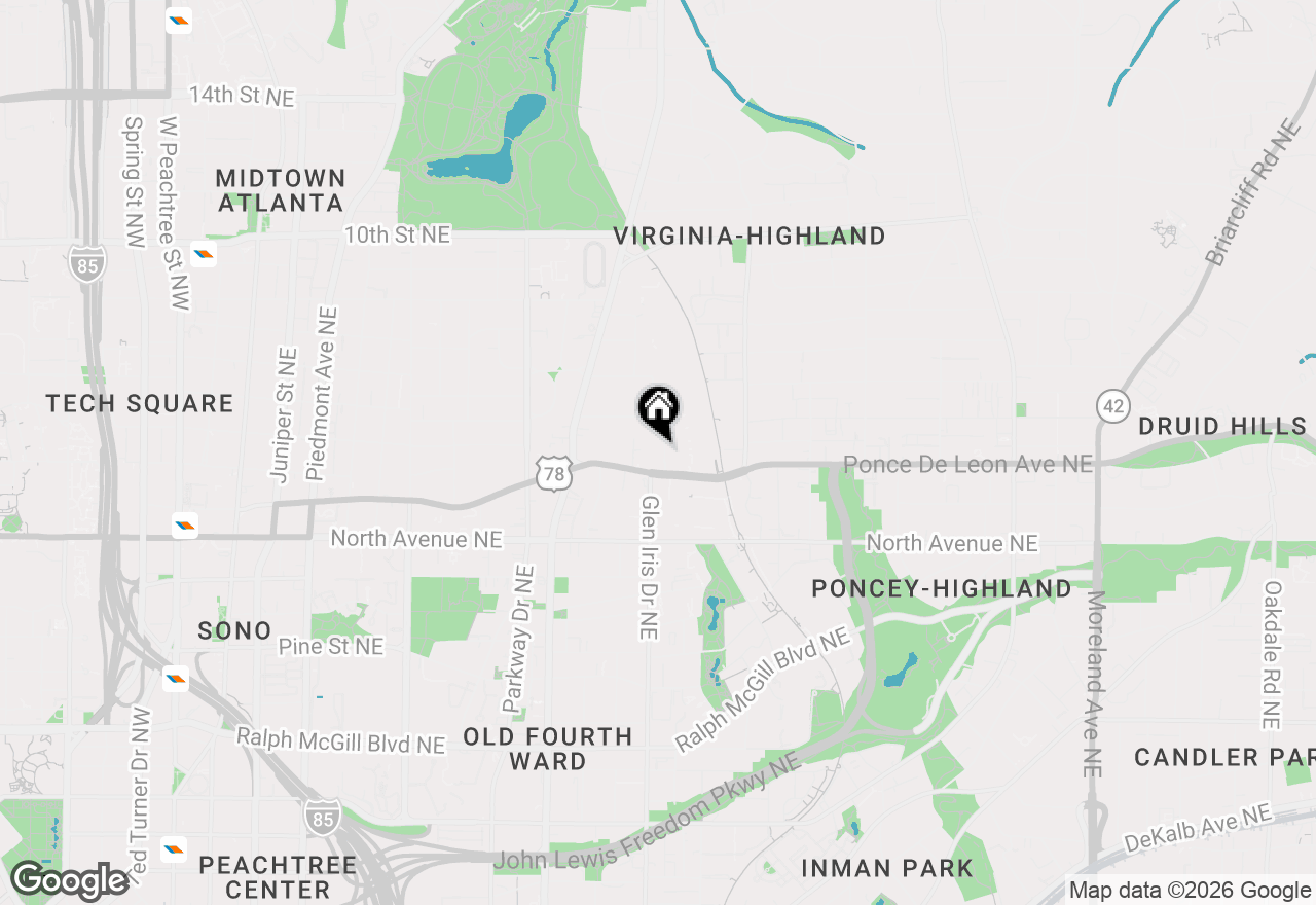 Map of 716 Lakeview Avenue Ne #1, Atlanta, GA 30308