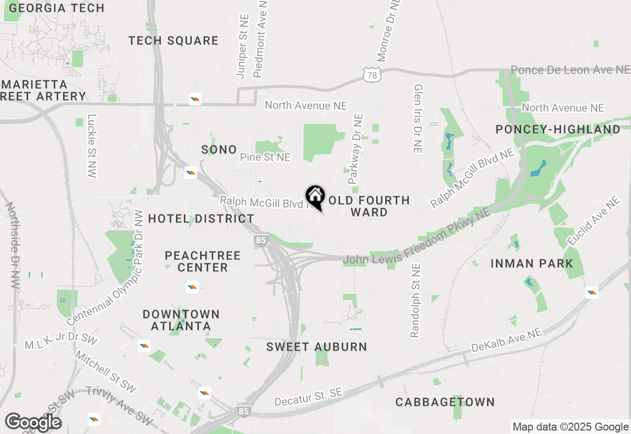 Map of 405 Mcgill Park Avenue Ne #405, Atlanta, GA 30312