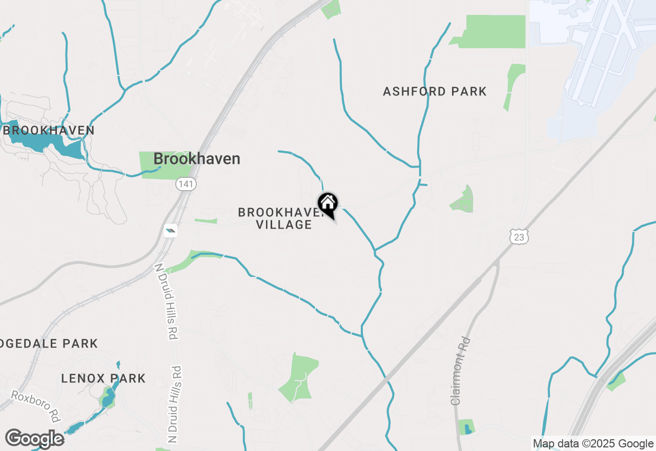 Map of 2537 Thompson Road Ne, Brookhaven, GA 30319