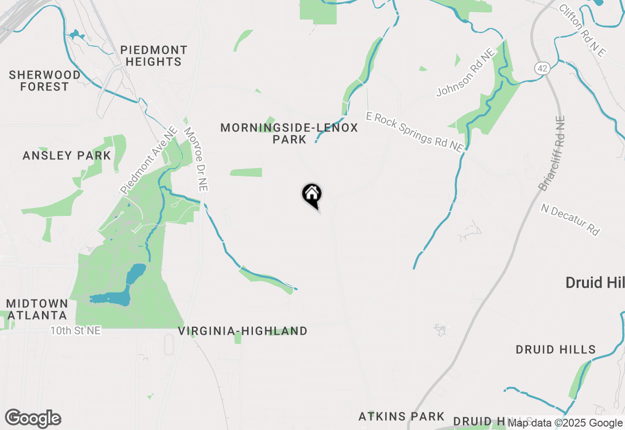 Map of 906 Courtenay Drive Ne, Atlanta, GA 30306