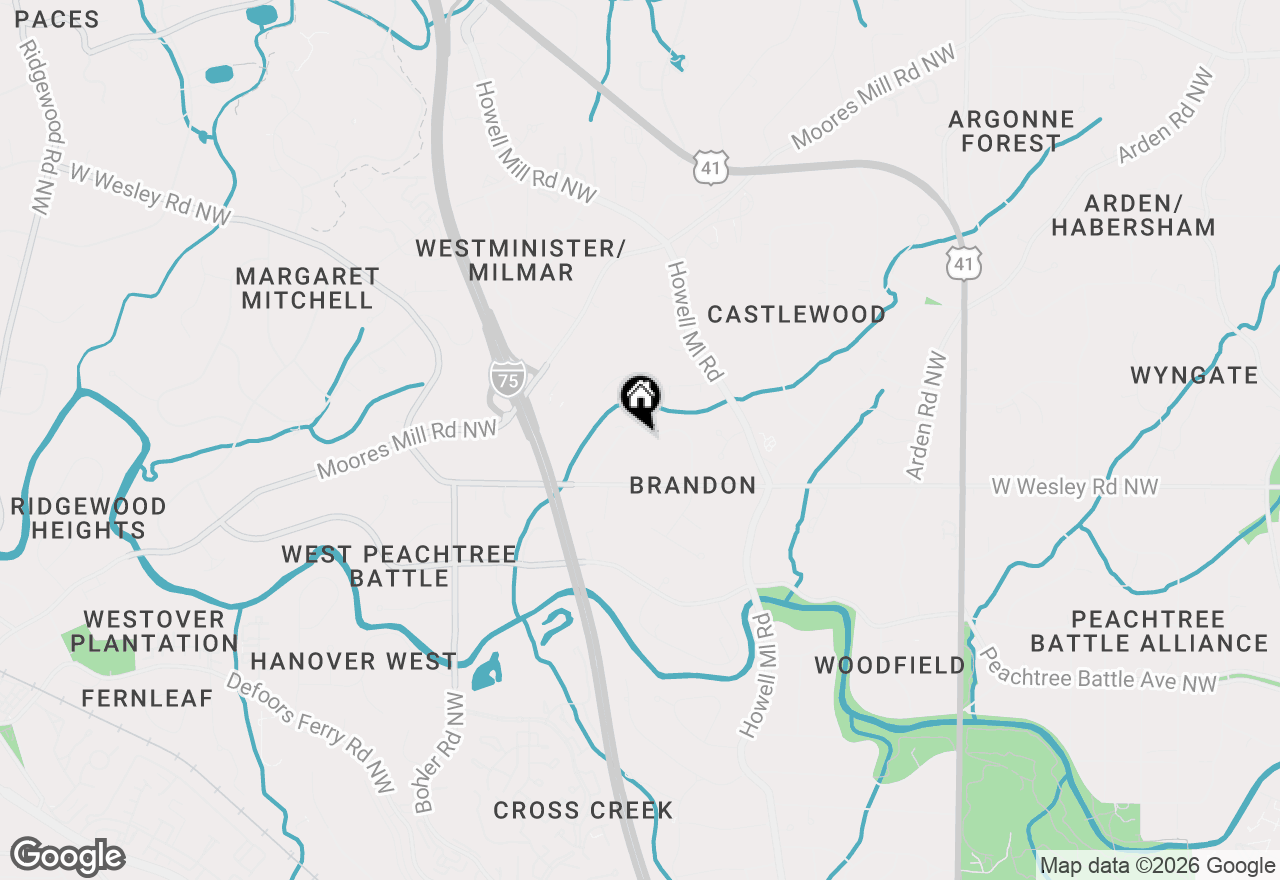 Map of 1110 Dawn View Lane Nw, Atlanta, GA 30327
