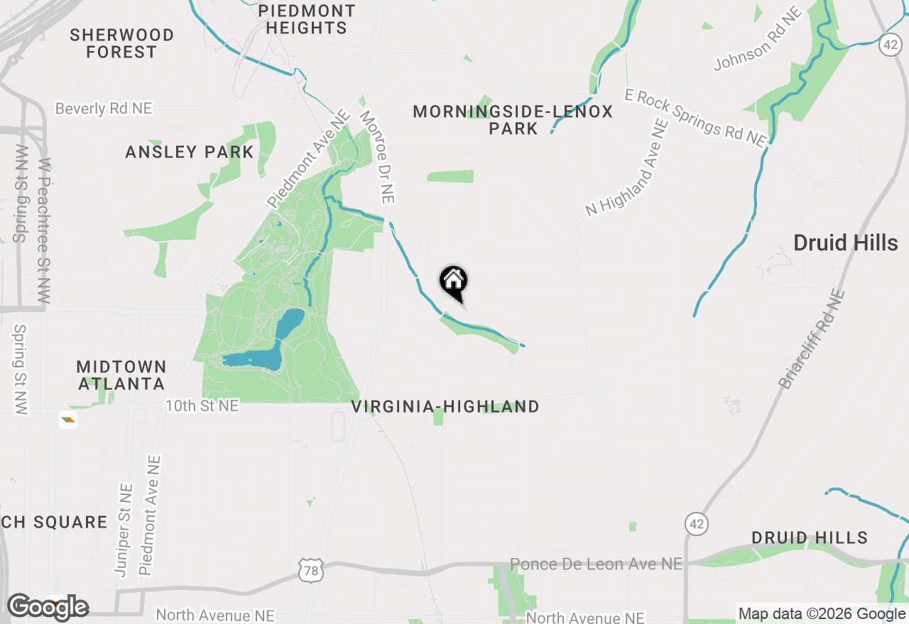 Map of 746 Brookridge Drive Ne, Atlanta, GA 30306