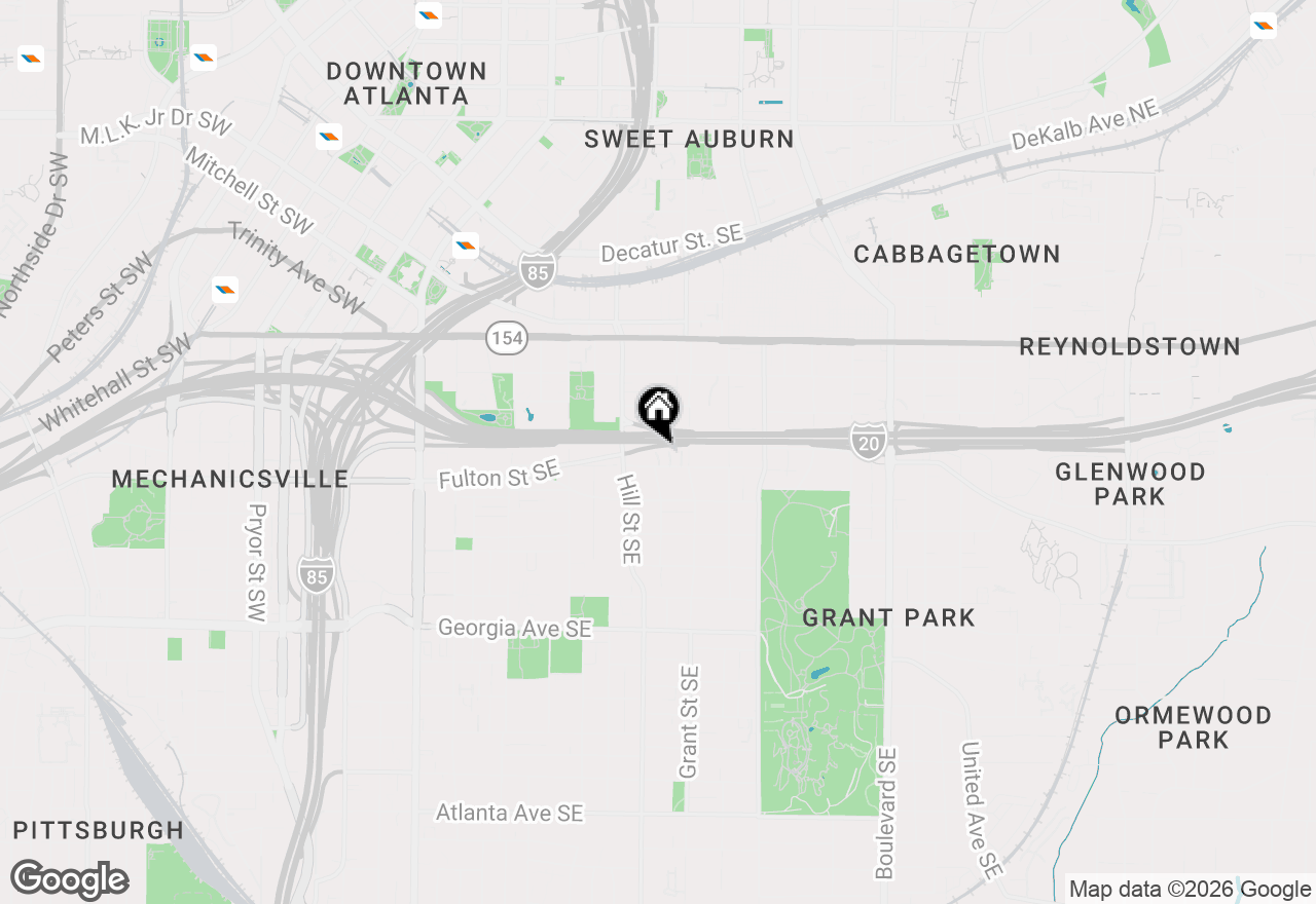 Map of 312 Glenwood Avenue Se, Atlanta, GA 30312