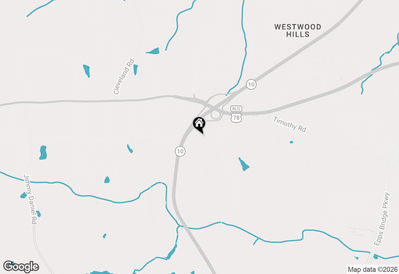 Map of 360 Summerville Lane, Athens, GA 30606