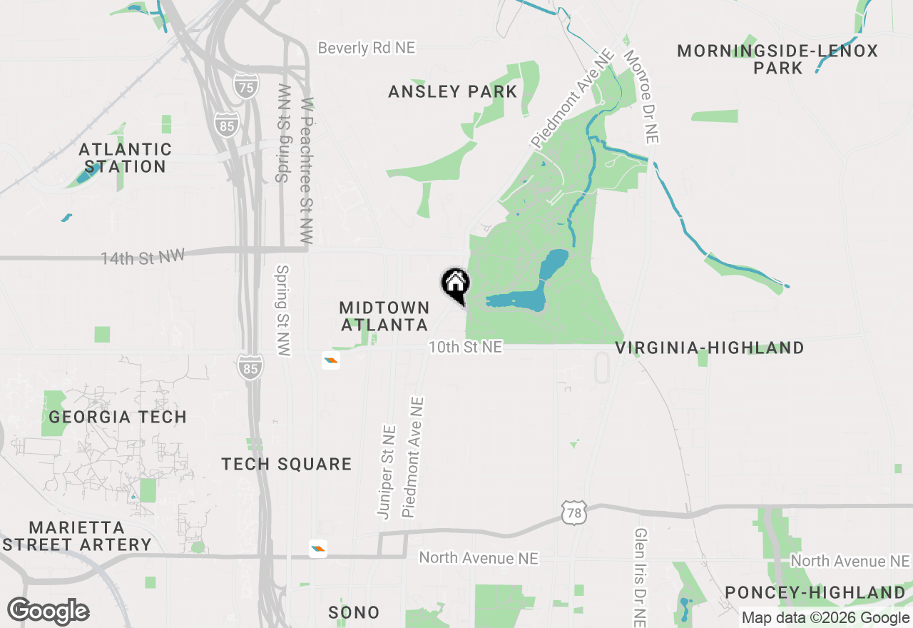 Map of 1055 Piedmont Avenue Ne #207, Atlanta, GA 30309
