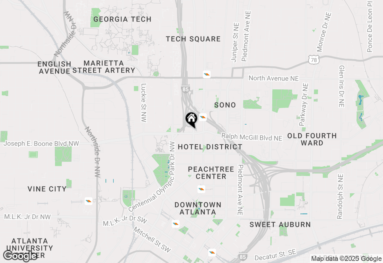 Map of 45 Ivan Allen Jr Boulevard Nw #2306, Atlanta, GA 30308