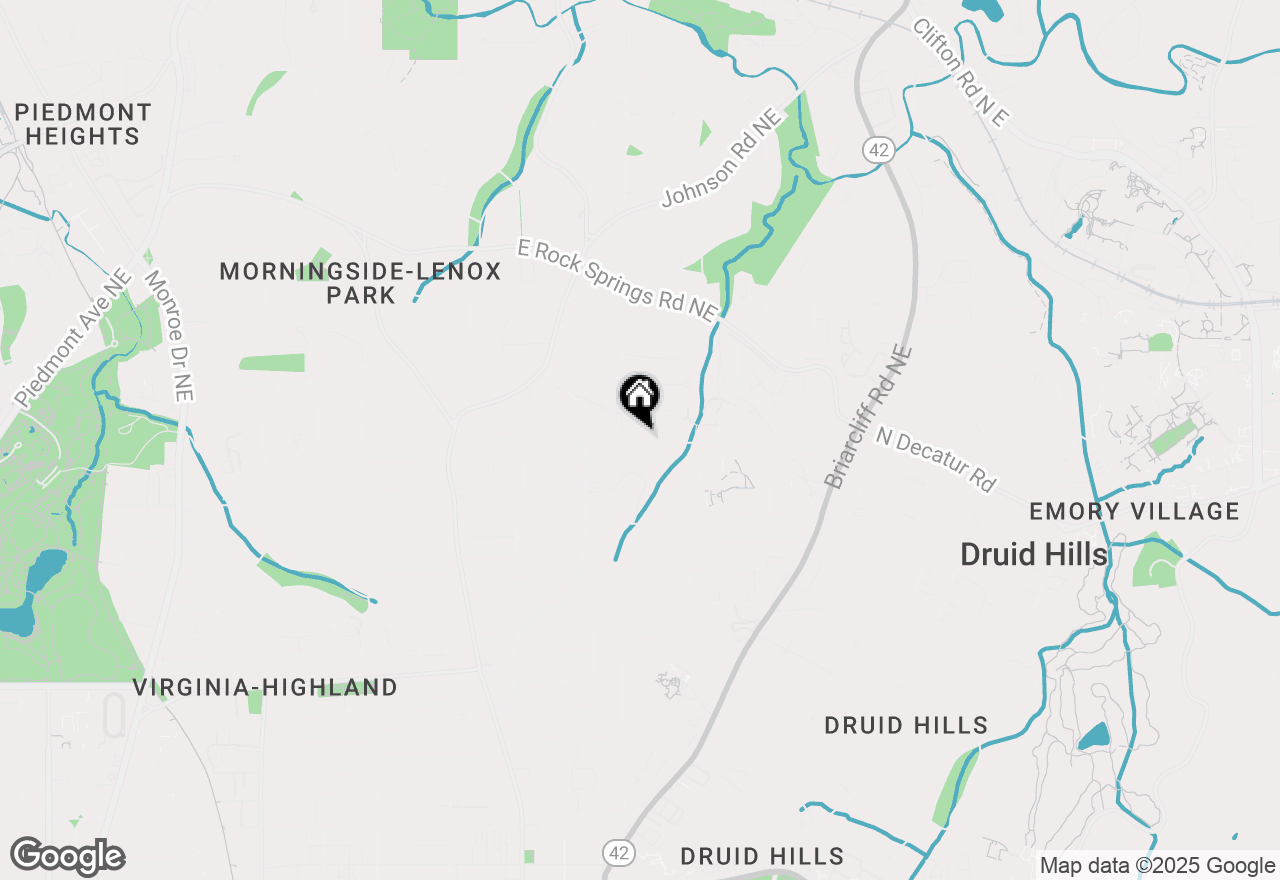 Map of 1212 University Drive Ne, Atlanta, GA 30306