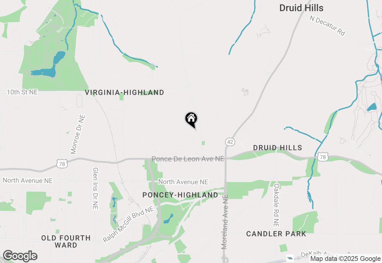 Map of 1022 Greenwood Avenue Ne, Atlanta, GA 30306