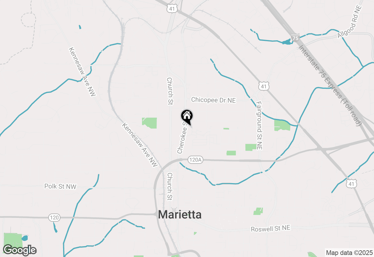 Map of 452 Cherokee Street Ne, Marietta, GA 30060