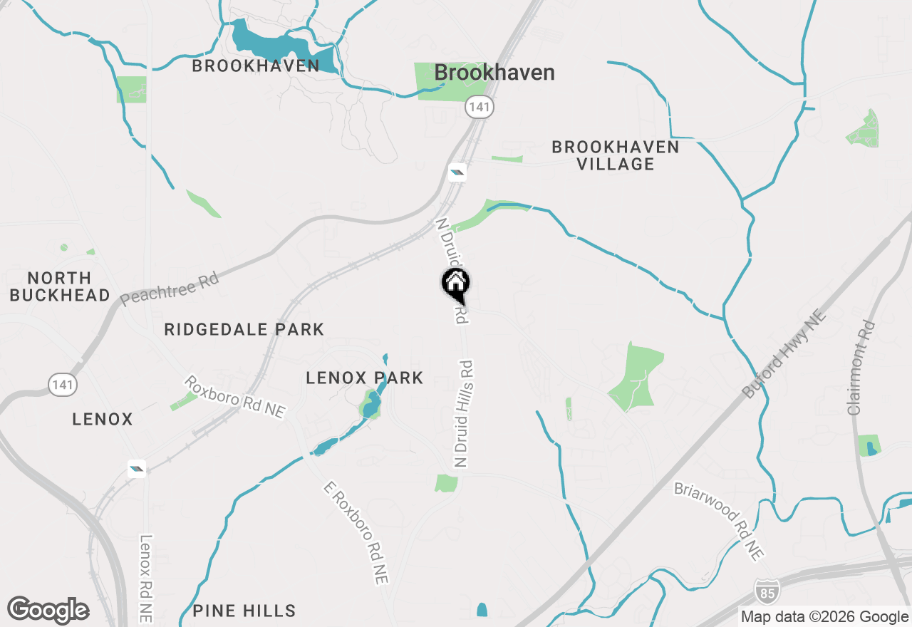 Map of 1373 N Druid Hills Road, Atlanta, GA 30319