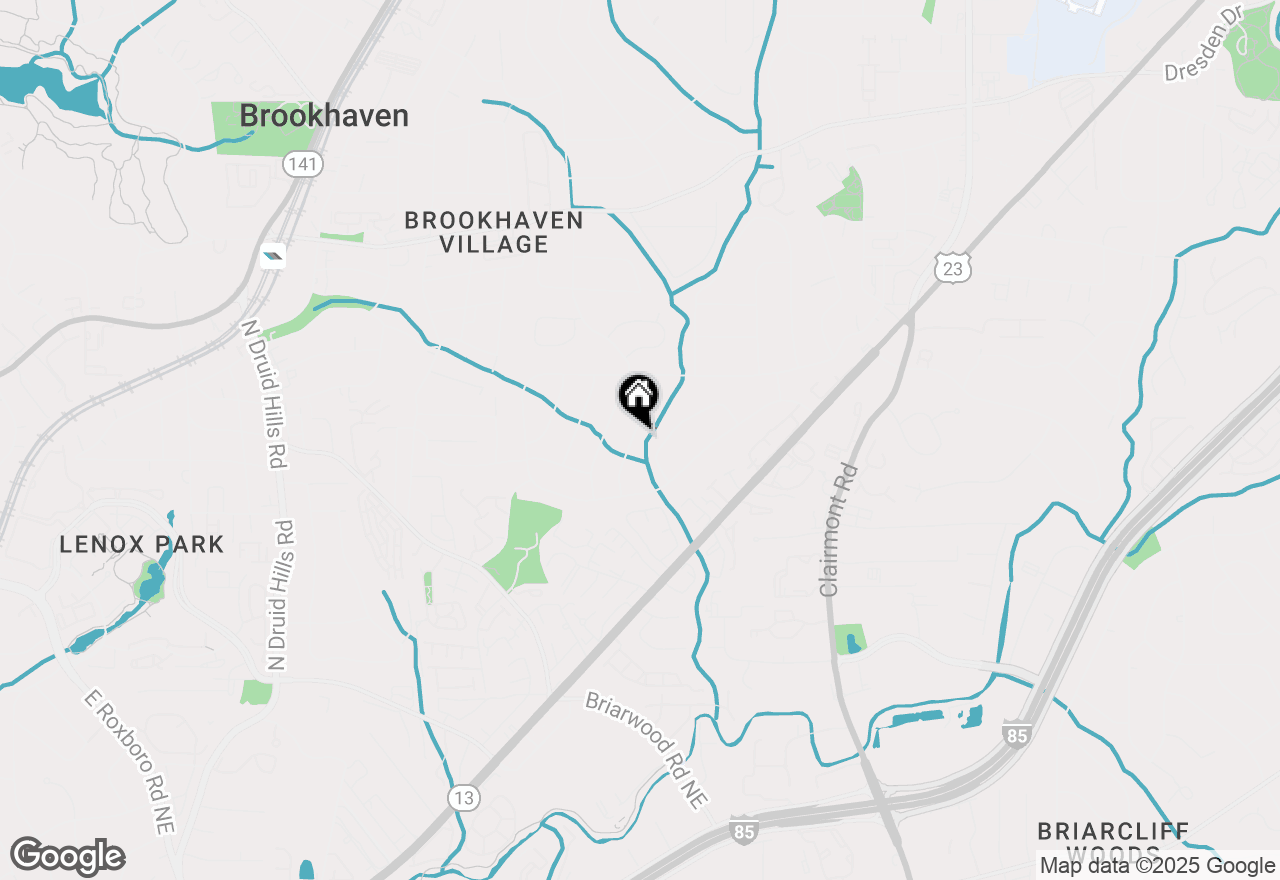 Map of 2343 Poplar Springs Drive Ne, Brookhaven, GA 30319
