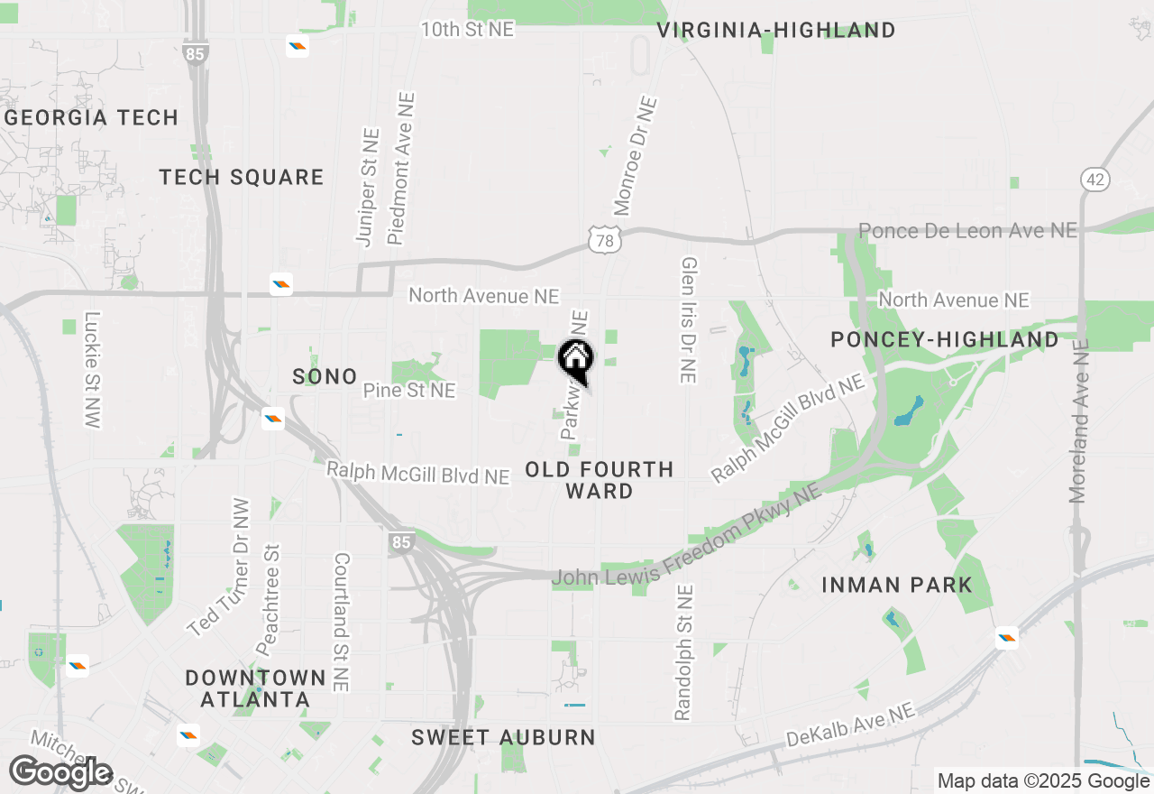 Map of 469 Parkway Drive N, Atlanta, GA 30308