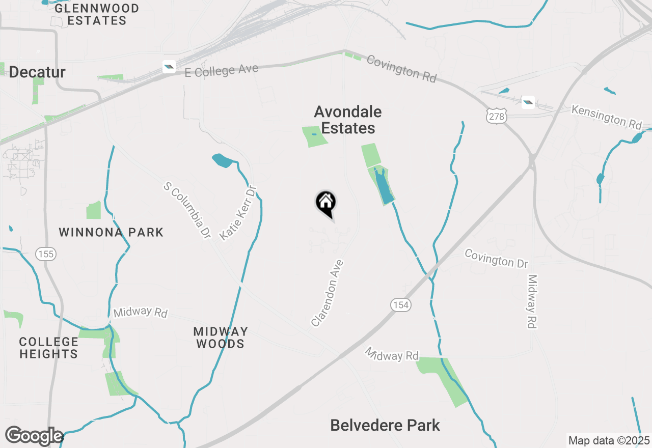 Map of 28 Devon Lane, Avondale Estates, GA 30002